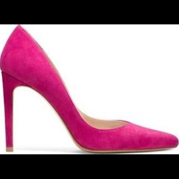Stuart Weitzman Shoes - Stuart Weitzman Curvia Pink Suede Pumps